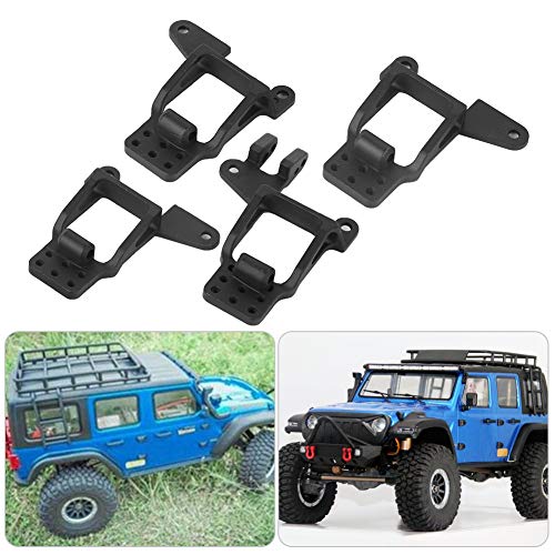 VGEBY Amortiguador 4pcs Ajustable Delantero Trasero Amortiguadores Puntales Amortiguador Torres Montaje Apto para Traxxas TRX-4 RC Car(Negro)