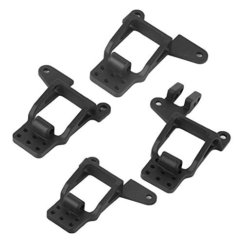 VGEBY Amortiguador 4pcs Ajustable Delantero Trasero Amortiguadores Puntales Amortiguador Torres Montaje Apto para Traxxas TRX-4 RC Car(Negro)