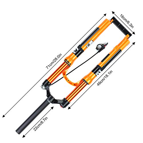 VGEBY Horquilla delantera de bicicleta, horquilla delantera de 26 pulgadas para bicicleta de montaña, horquilla de control de alambre, horquilla delantera