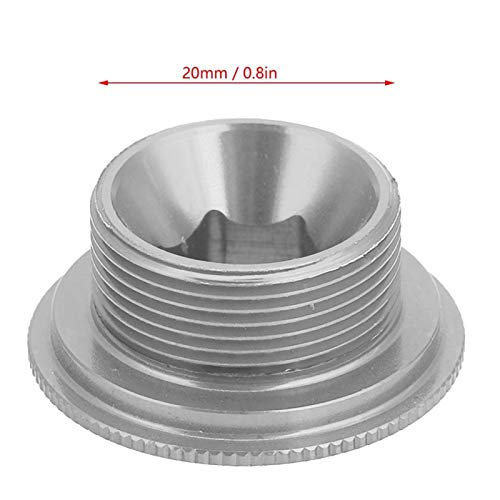 VGEBY Pernos de Brazo de manivela de Bicicleta, M20 * 10, Tapa de Tornillo de Juego de manivela de Bicicleta, Tornillo de fijación de manivela de Bicicleta para Shimano 590596 XT XTR SLX(Titanio)