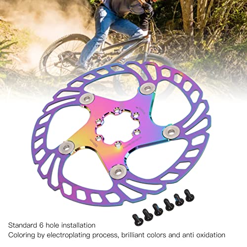 VGEBY Rotor de Freno de Disco de Bicicleta, Rotor de Freno de Disco Flotante de Bicicleta con 6 Pernos para Accesorios de Bicicleta de Montaña de Carretera(El 180MM)
