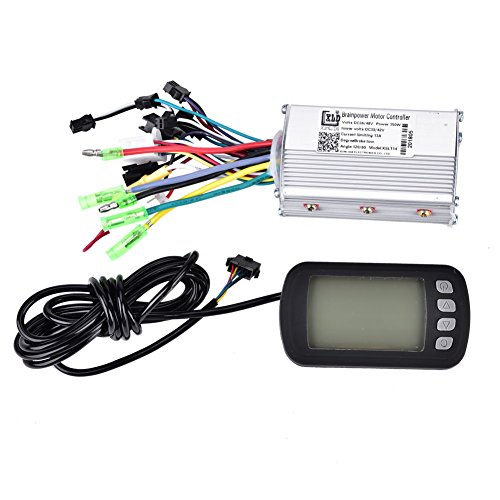 VGEBY1 Controlador de Motor, 36V 48V 350W 13A Controlador de Motor sin escobillas de Alta Potencia con Panel LCD para Bicicletas eléctricas en Bicicleta