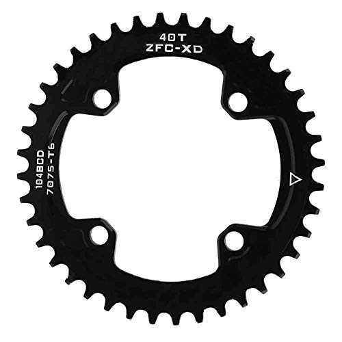 VGEBY1 Plato de Bicicleta, 104MM 40T 42T Anillos de Cadena de Bicicleta angosta y Ancha Compatible con Shimano Juego de bielas Ciclismo Plato Rueda Accesorio(42T104BCD)