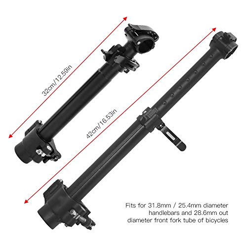 VGEBY1 Potencia de Bicicleta, Elevador de Manillar de Bicicleta Altura Ajustable 0-10 cm Extensor de Manillar de liberación rápida para Bicicleta Plegable