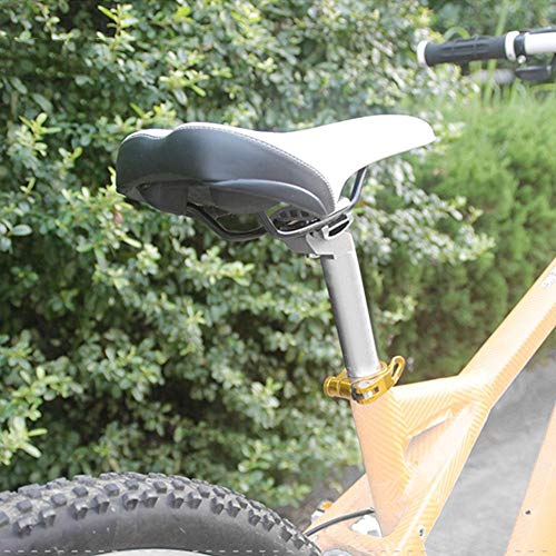 VGEBY1 Tija de sillín de Bicicleta, tija de sillín de Bicicleta a Prueba de Golpes 3 Colores 25.4 * 300MM para Bicicletas de Carretera de montaña Accesorio de Ciclismo(Plata)