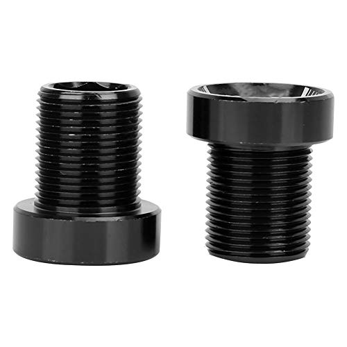 VGEBY1 Tornillo del Juego de bielas, M15 * 19 Tornillos del Soporte Inferior Estriado Tornillos de Eje BB de Bicicleta de Titanio(Negro)
