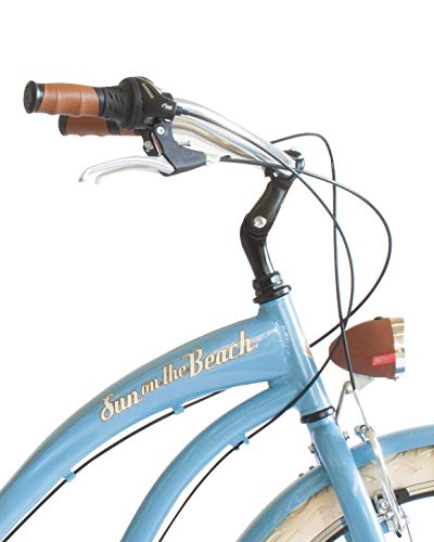 Via Veneto 26"; Sun on The Beach Cruiser Bicicleta Azul Retro Vintage Bici Mujer - Airbici