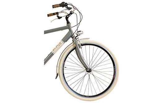 Via Veneto By Canellini Bicicleta Bici Citybike Ctb Hombre Vintage Retro Via Veneto Aluminio (Gris, 54)