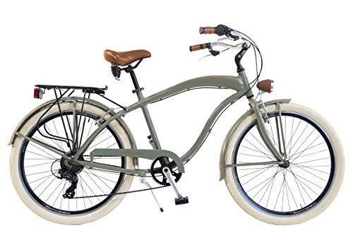 Via Veneto by Canellini Bicicleta Bici Citybike CTB Hombre Vintage Via Veneto American Cruiser Aluminio (Verde Mat)