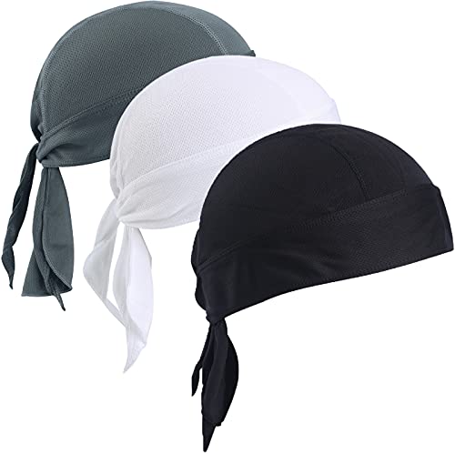 VIAUMBR Bandana Ciclismo Hombre Mujer Pañuelo Cabeza Ciclismo para Nadar Correr Senderismo Montañismo y Moto Negro Gris Blanco