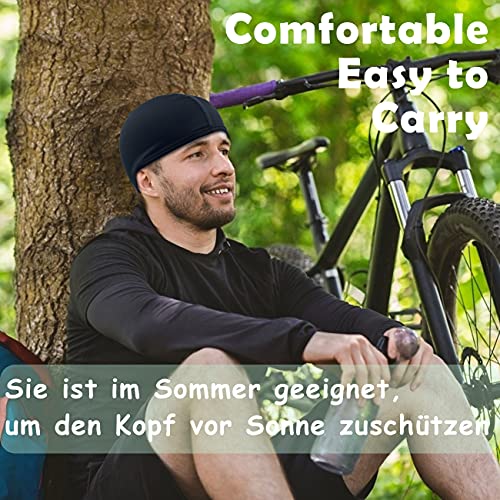 VIAUMBR Gorro de verano para la cabeza, secado rápido, para ciclismo, protección solar, protección contra moscas, transpirable, ligero para ciclismo, correr, remo., Negro y gris., 60