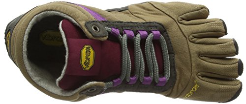 Vibram Fivefingers Trek Ascent Insulated, Zapatillas de Deporte Exterior Mujer, Marrón (Khaki/Grape), 39 EU