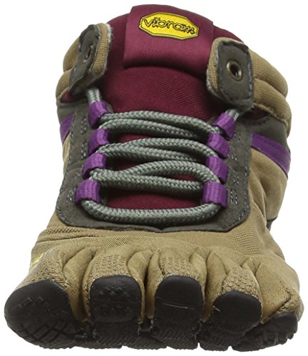 Vibram Fivefingers Trek Ascent Insulated, Zapatillas de Deporte Exterior Mujer, Marrón (Khaki/Grape), 39 EU