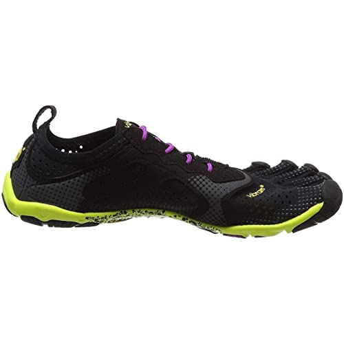 Vibram FiveFingers V-Run, Zapatillas Mujer, Multicolor (Black/yellow/purple), 42 EU