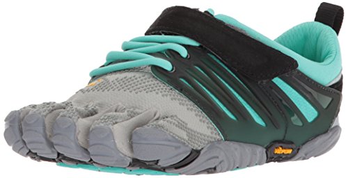 Vibram Fivefingers V-Train, Zapatillas de Deporte Mujer, Gris (Grey/Black/Aqua Grey/Black/Aqua), 38 EU