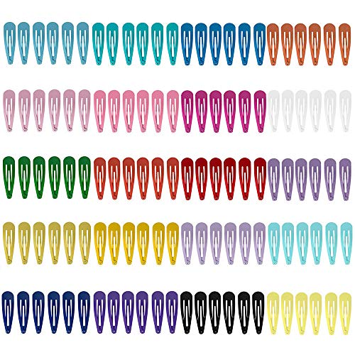 Viccess 120 Piezas horquillas pelo niñahorquillas pelo niña clips pelo niña pinzas de pelo niña metal,20 Colores (120pcs)