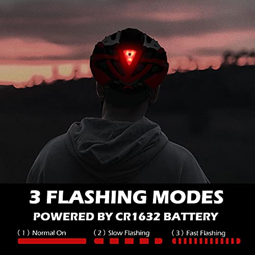 VICTGAOL Casco Bicicleta Helmet Bici Ciclismo para Adulto con Luz Trasera LED Visera Extraíble Hombres Mujeres Adultos de Bicicleta para Montar (Rojo)