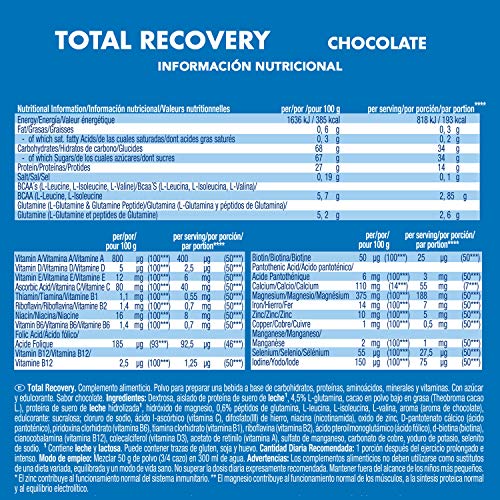 Victory Endurance Total Recovery Chocolate. Maximiza la recuperación después del entrenamiento. Enriquecido con electrolitos y vitaminas. Sabor Chocolate (750 g)