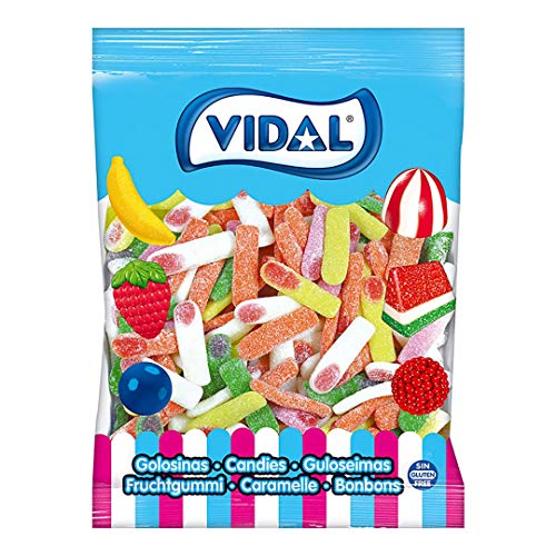 Vidal Golosinas Dedos Pica Surtidos. Caramelo de Goma con Sabor Pica, Colores Rosa, Amarillo, Naranja y Verde, Mezcla Frutas, Bolsa 1,5 Kg (101),