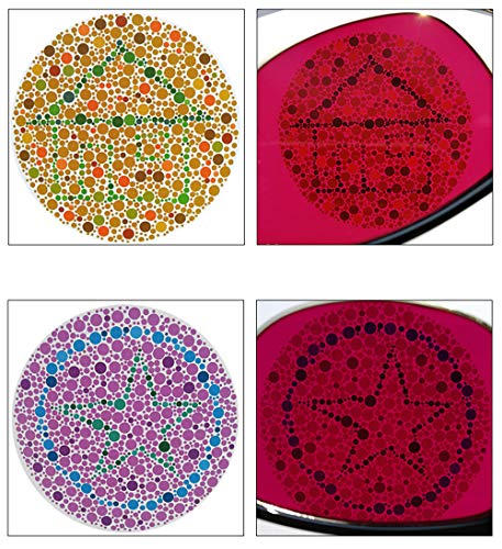 Vidrios De Corrección De La Ceguera De Color, Marco De Metal, Gafas De Ceguera De Color, Vidrios Ciegos Rojos Y Verdes, Gafas De Bajo Perfil, Impresión Y Teñido, Visión De Color