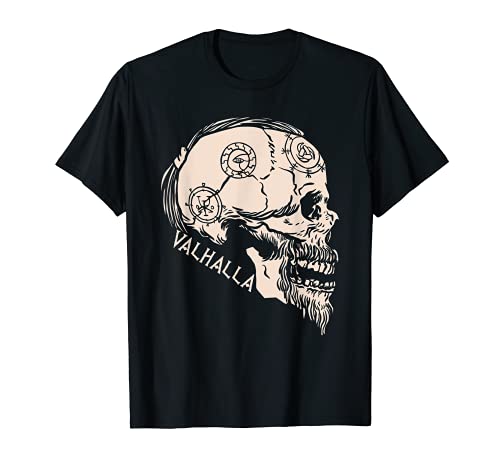 Viking Skull Valhalla Odin Nordic Norse Thor Mythology Camiseta