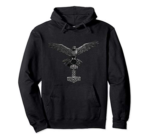 Vikings Odin Raven Hugin Munin Midgard Graphic Uomini Donne Sudadera con Capucha