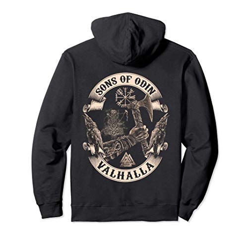 VIKINGS RISE-SONS OF ODIN- Valhalla Vikings Norse V2 Sudadera con Capucha