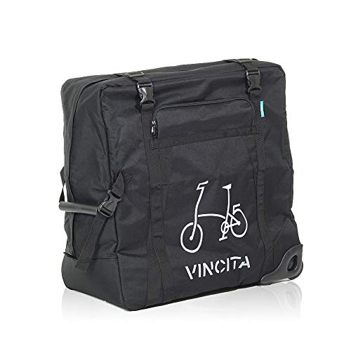 Vincita - Bolsa de transporte blanda con ruedas para bicicleta Brompton