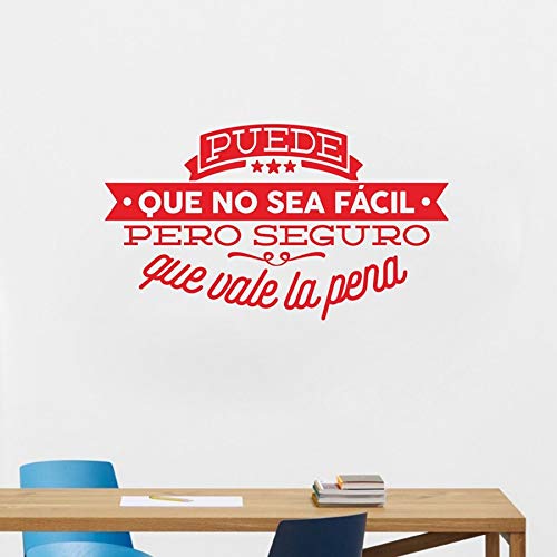 Vinilos decorativos de pared España Frases famosas Frases inspiradoras Tatuajes de pared Pegatinas Decoración de la sala de estar Pegatinas de pared para decoración del hogar A7 70x40cm