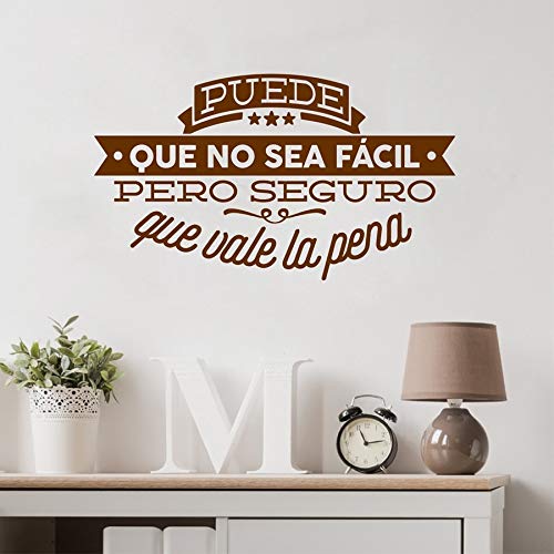 Vinilos decorativos de pared España Frases famosas Frases inspiradoras Tatuajes de pared Pegatinas Decoración de la sala de estar Pegatinas de pared para decoración del hogar A7 70x40cm