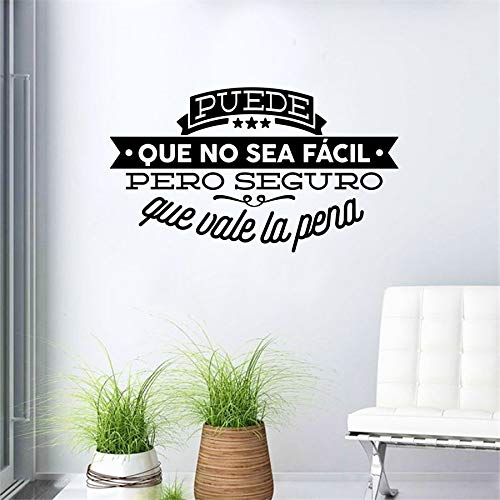 Vinilos decorativos de pared España Frases famosas Frases inspiradoras Tatuajes de pared Pegatinas Decoración de la sala de estar Pegatinas de pared para decoración del hogar A7 70x40cm