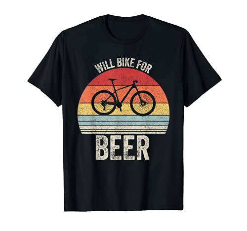 Vintage Retro Will Bike Para la cerveza Camisa Bicicleta Los amantes De La Bicicleta Bicicleta Camiseta