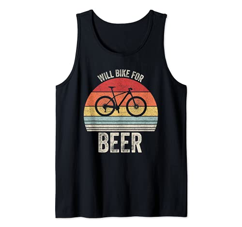 Vintage Retro Will Bike Para la cerveza Camisa Bicicleta Los amantes De La Bicicleta Bicicleta Camiseta sin Mangas