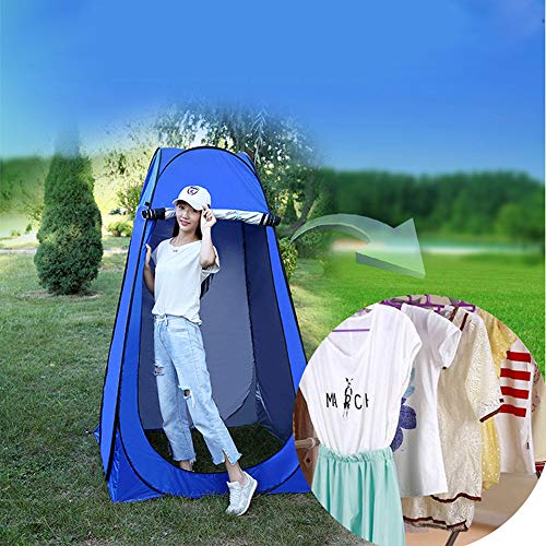 Vinteky 120x120x190cm Acampar Tienda de Ducha Vestuario Impermeable Camping Desplegable Pop Up, Tienda de Campaña Portátil para Privacidad al Aire Libre, Azul (Azul)