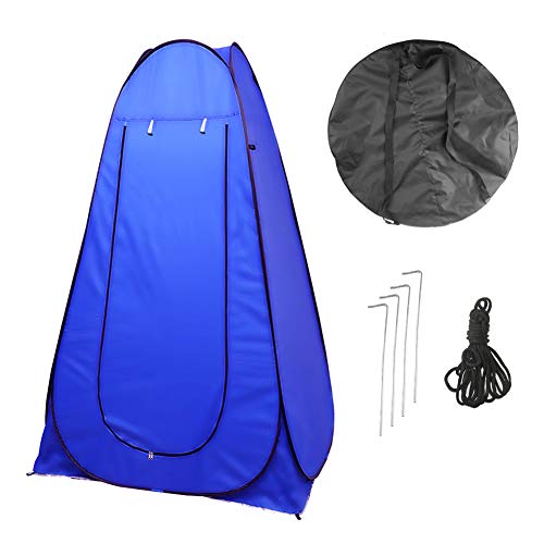 Vinteky 120x120x190cm Acampar Tienda de Ducha Vestuario Impermeable Camping Desplegable Pop Up, Tienda de Campaña Portátil para Privacidad al Aire Libre, Azul (Azul)