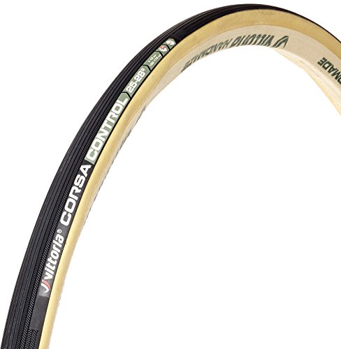 Vittoria Corsa Control G Plus Tubular Tyre 25 a 28 Pulgadas, 700 x 25 c, Color Negro y negro-270 g, Unisex Adulto, 25 mm