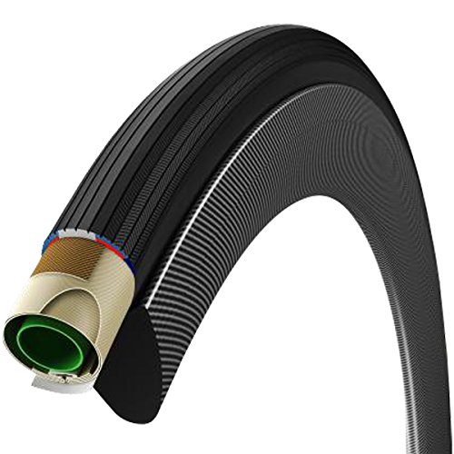 Vittoria Corsa Control G Plus Tubular Tyre 30-28'' / 700x30c-Negro completo-310 g, Unisex, Negro, 30 mm