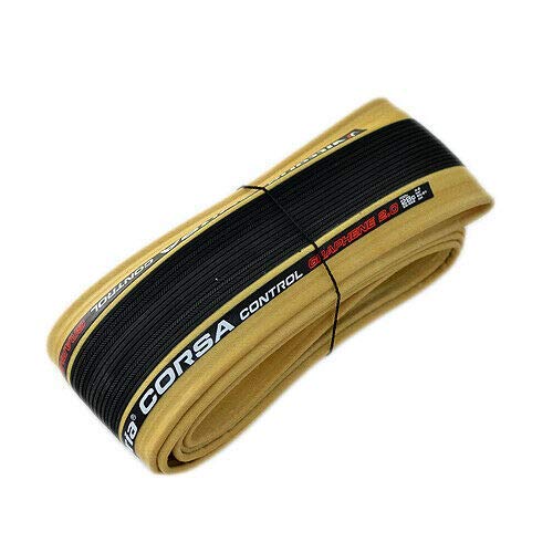 Vittoria Corsa Control G2.0 700x28C Clincher Bicycle Tire 320TPI, Skinwall and Black, 2 Tire, VT1825