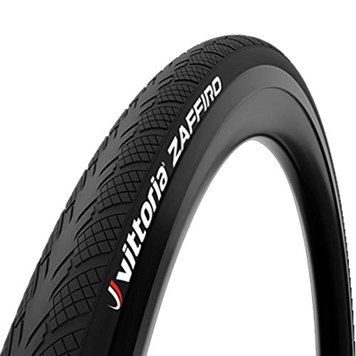 Vittoria Cubierta Zaffiro V 28-622 / 700x28c Rigid, Adultos Unisex, Negro (Negro), Talla Única