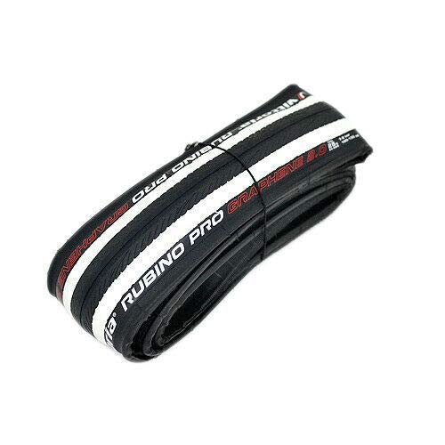 Vittoria Rubino Pro IV G2.0 Graphene Clincher Tire 700x25C, White and Black, 2 Tire, VT1828