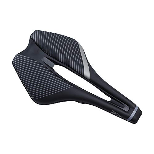 VOANZO Sillín de Bicicleta Amortiguación Asiento de Bicicleta Robusto Universal para MTB Road Mountain Bike Saddle 245x143mm (Negro + Gris)