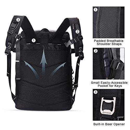 VOGSHOW Mochila Nevera 30 l, Mochila Térmica de Picnic Aislada, Mochila de Refrigeración, Bolsa Térmica Multiusos para Acampar, Familia al Aire Libre, BBQ, Compras, Viajes, Pesca y Playa