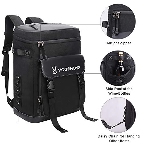 VOGSHOW Mochila Nevera 30 l, Mochila Térmica de Picnic Aislada, Mochila de Refrigeración, Bolsa Térmica Multiusos para Acampar, Familia al Aire Libre, BBQ, Compras, Viajes, Pesca y Playa