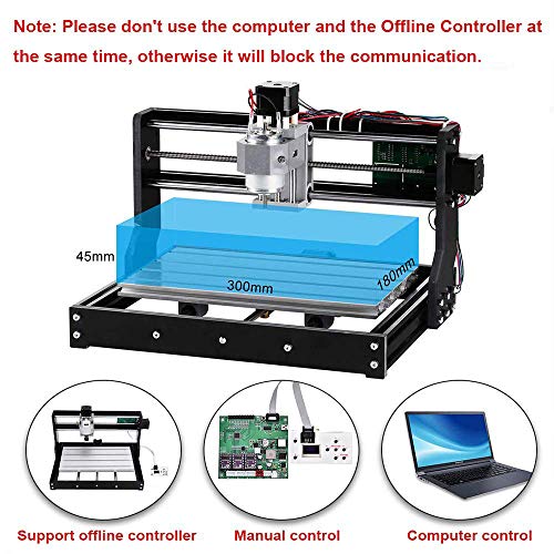 Vogvigo 3018 Pro CNC Fresadoras Máquina laser engraving machine,GRBL Control CNC Router Kit Madera Router Grabado 3 ejes plástico acrílico PVC Talla de madera,Area de Trabajo XYZ 300x180x45mm