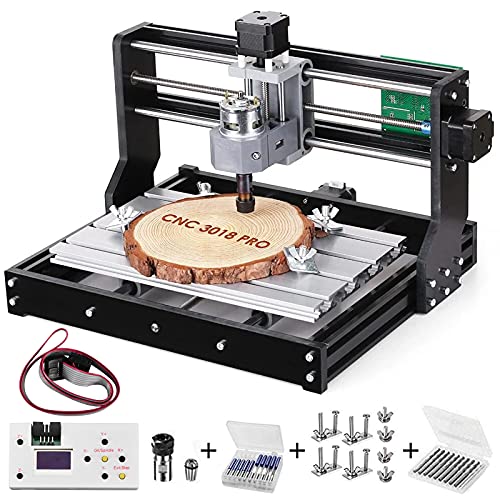 Vogvigo 3018 Pro CNC Fresadoras Máquina laser engraving machine,GRBL Control CNC Router Kit Madera Router Grabado 3 ejes plástico acrílico PVC Talla de madera,Area de Trabajo XYZ 300x180x45mm