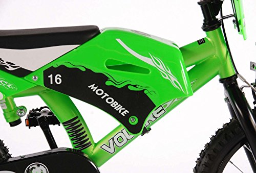 Volare Motor Bike Bicicleta para niño, Niños, Verde, Satin Green