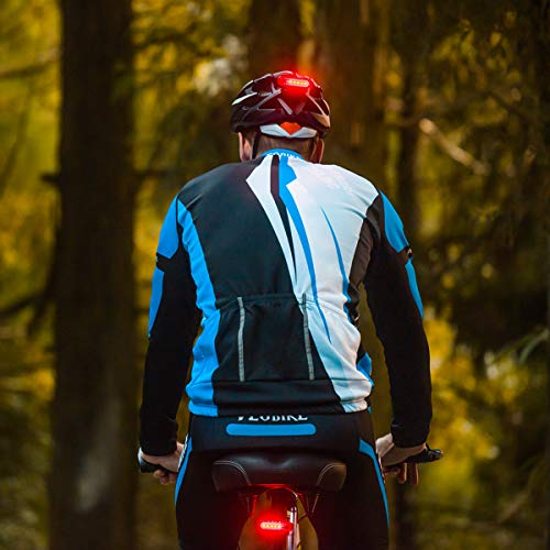 Volcano Eye Luz Trasera de Bicicleta (2 pcs), Luz de Destello de Seguridad USB Recargable Ultra Brillante LED Rojo Fácil de Instalar de Alta Intensidad para Bici de Carretera, Cascos