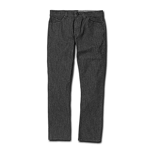 Volcom Vorta Denim Pantalón, Hombre, Dark Grey, 28/30