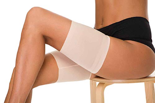 Voqeen Bandas de Elásticas elástico Anti-Chafing Bandas para Hombre y Mujer Muslo Previene las Rozaduras Bandas Antirozaduras Muslos (Skin,E:75-80CM)