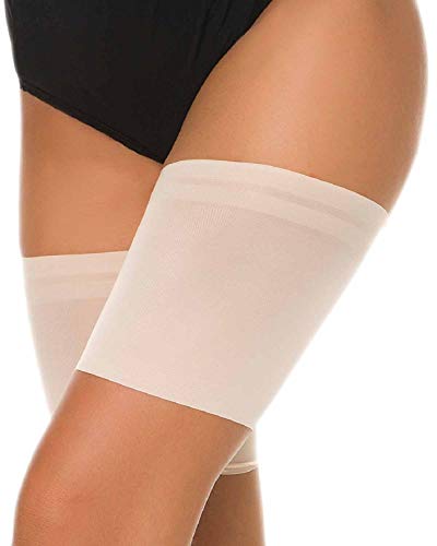 Voqeen Bandas de Elásticas elástico Anti-Chafing Bandas para Hombre y Mujer Muslo Previene las Rozaduras Bandas Antirozaduras Muslos (Skin,E:75-80CM)